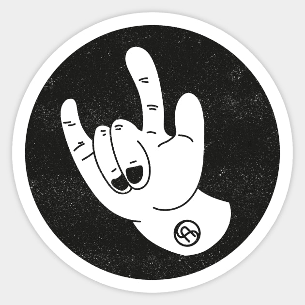 Rock & Roll hand Sticker by Sviali